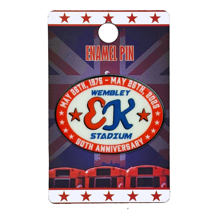 Evel Knievel Wembley Stadium Enamel Pin – Oval 50th Anniversary Collectible (1975–2025)