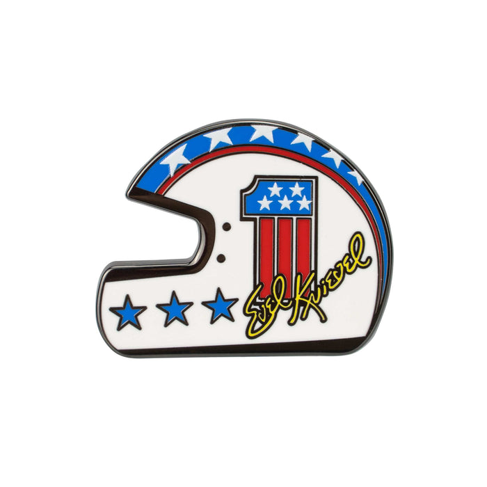 EVEL KNIEVEL - NUMBER 1 - SIDE VIEW HELMET ENAMEL PIN
