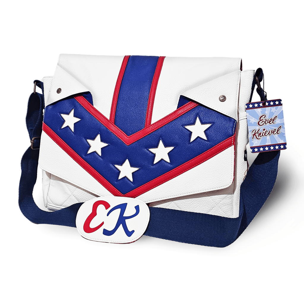 EVEL KNIEVEL JUMPSUIT MESSENGER BAG — Evel Knievel Toys