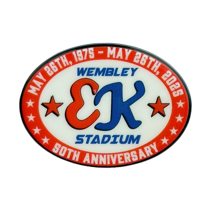 Evel Knievel Wembley Stadium Enamel Pin – Oval 50th Anniversary Collectible (1975–2025)