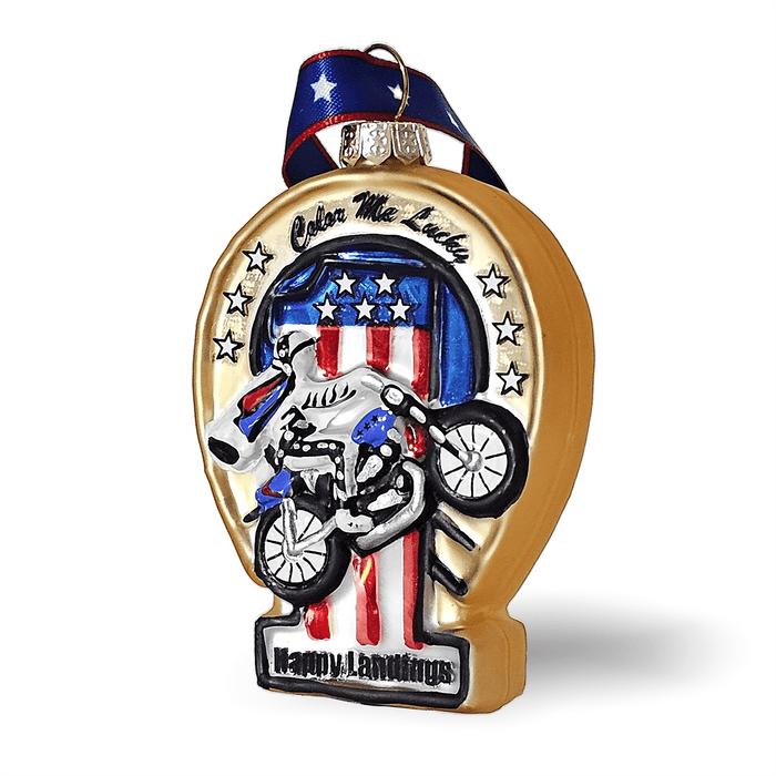 Evel Knievel 3 Piece Glass Ornament Set