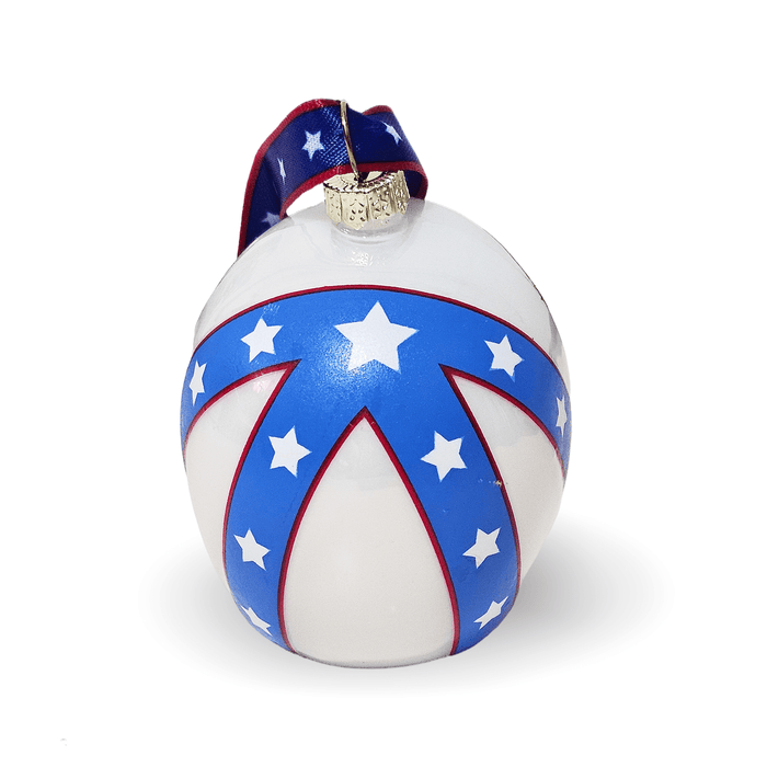 Evel Knievel 2 Piece Glass Ornament Set