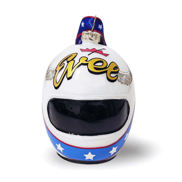 Evel Knievel 2 Piece Glass Ornament Set