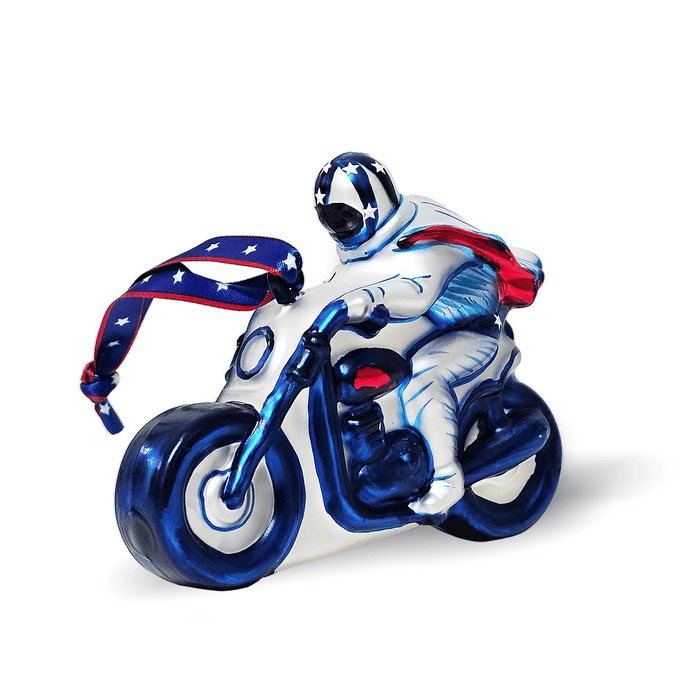 Evel Knievel 3 Piece Glass Ornament Set